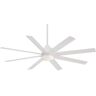 MINKA-AIRE Slipstream 65 in. Integrated LED Indoor/Outdoor Flat White Ceiling Fan with Light with Remote Control