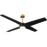 Parrot Uncle Modern 60 in. Indoor Integrated CCT LED Gold and Black Ceiling Fan with Light, Remote Control and Reviserble DC Motor