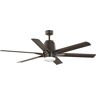 Progress Lighting Arlo 60 in. Indoor/Outdoor Integrated LED Bronze Urban Industrial Ceiling Fan with Remote Included for Living Room