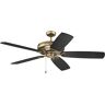 CRAFTMADE Supreme Air Plus 62 in. Indoor/Outdoor Dual Mount 4-Speed Reversible DC Motor Ceiling Fan in Satin Brass Finish