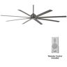 MINKA-AIRE Xtreme H2O 84 in. Indoor/Outdoor Smoked Iron Ceiling Fan with Remote Control