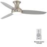 MINKA-AIRE Concept III 54 in. LED Indoor/Outdoor Brushed Nickel Wet Flush Smart Ceiling Fan with Light and Remote Control