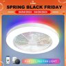 TOZING 19.7 in. Smart Indoor White Low Profile RGB Alexa Google Assistant Flush Mount Ceiling Fan Light with LED with Remote