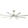 Breezary Patsy 84 in. Integrated LED Indoor Aluminum-Blade Champaign Silver Ceiling Fan with Light and Remote Control Included