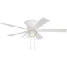 CRAFTMADE Insight 52 in. Indoor 3 Speed Reversible Motor Hugger/Flush Mount White Finish Ceiling Fan with Single Light Kit