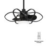 MINKA-AIRE Gordon 29 in. LED Indoor Coal Black Aire-Delier Ceiling Fan with Remote