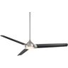 WAC Lighting Zelda 60 in. Integrated LED Indoor/Outdoor 3-Blade Smart Ceiling Fan Brushed Nickel/Matte Black with 3000K and Remote