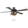 River of Goods Alma 52 in. LED Indoor Brown Ceiling Fan with Light