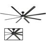 Modern Forms Hydra 120 in. LED Indoor/Outdoor Bronze 8-Blade Smart Ceiling Fan with 3000K Light Kit and Wall Control