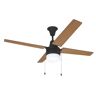 CRAFTMADE Connery 48 in. Indoor Aged Bronze Brushed Finish Downrod Mount Ceiling Fan with Reversible Blades, Integrated LED Light