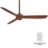 MINKA-AIRE Rudolph 52 in. Indoor Distressed Koa Ceiling Fan with Wall Control