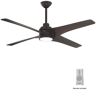 MINKA-AIRE Swept 56 in. Integrated LED Indoor Kocoa Ceiling Fan with Light with Remote Control