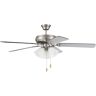 CRAFTMADE Decorator's Choice 52 in. Indoor Tri-Mount 3-Speed Motor Brushed Polished Nickel Finish Ceiling Fan with 3-Light Kit