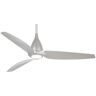 MINKA-AIRE Tear 60 in. Integrated LED Indoor Silver Ceiling Fan with Light with Remote Control