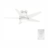 Casablanca Isotope 44 in. LED Fresh White Indoor Ceiling Fan with Light and Wall Control