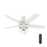 Hunter Bennett 52 in. LED Indoor Matte White Ceiling Fan with Light and Remote Control