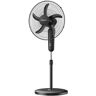 Holmes 18 in. Oscillating Stand Fan Black 3 Speed with Adjustable Height