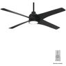 MINKA-AIRE Swept 56 in. Integrated LED Indoor Coal Bond Compatible Ceiling Fan with Light and Remote Control