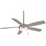 MINKA-AIRE Lun-Aire 54 in. Integrated LED Indoor Brushed Nickel Ceiling Fan with Light