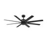 Modern Forms Renegade 52 in. Integrated LED Indoor/Outdoor Matte Black 8-Blade Smart Ceiling Fan with Light Kit and Remote Control