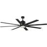 Progress Lighting Vast 72 in. Indoor/Outdoor Integrated LED Black Mid-Century Modern Ceiling Fan with Remote for Living Room and Bedroom