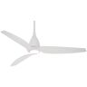 MINKA-AIRE Tear 60 in. Integrated LED Indoor Flat White Ceiling Fan with Light with Remote Control