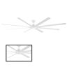 Modern Forms Hydra 120 in. 3000K Integrated LED Indoor/Outdoor Matte White Smart Ceiling Fan with Light Kit and Wall Control