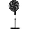 Holmes Big Breeze 16 in. Oscillating Stand Fan Black 3 Speed with Adjustable Height and 6 Blades