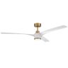 CRAFTMADE Phoebe 60 in. Indoor/Damp Satin Brass Ceiling Fan with Smart Wi-Fi Enabled Remote and LED Optional Light Kit Included