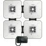 VIVOSUN AeroLight 100-Watt LED Grow Light with an Integrated Circulation Fan and E42 WiFi-Controller, Warm White (4-Pack)