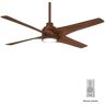 MINKA-AIRE Swept 56 in. Integrated LED Indoor Distressed Koa Ceiling Fan with Light with Remote Control