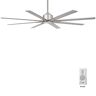MINKA-AIRE Xtreme H2O 65 in. Indoor/Outdoor Brushed Nickel Wet Ceiling Fan with Remote Control
