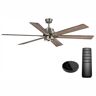 Home Decorators Collection Statewood 70 in. Indoor LED Brushed Nickel Ceiling Fan with Remote Control Works with Google Assistant and Alexa