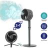 Shark FlexBreeze 13 in. 5-Speed Outdoor and Indoor Pedestal Fan in Dark Grey InstaCool Misting Attachment Corded and Cordless