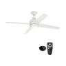 Home Decorators Collection Mercer 52 in. Integrated LED Indoor White Ceiling Fan with Light Kit works with Google Assistant and Alexa