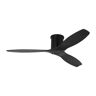 Generation Lighting Collins 52 in. Smart Hugger Ceiling Fan in Midnight Black with Remote and Midnight Black Blades