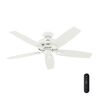 Hunter Bennett 52 in. LED Indoor Matte White Ceiling Fan with Light and Remote Control