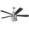 Westinghouse Stella Mira 52 in. LED Indoor Brushed Nickel Ceiling Fan with Light Fixture and Remote Control