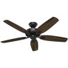 Hunter Builder Elite 52 in. Indoor Matte Black Ceiling Fan For Bedrooms