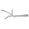 MINKA-AIRE Curl 60 in. LED Indoor Brushed Nickel and Silver Smart Ceiling Fan with Light and Remote Control