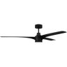 CRAFTMADE Phoebe 60 in. Indoor/Damp Flat Black Ceiling Fan with Smart Wi-Fi Enabled Remote and LED Optional Light Kit Included