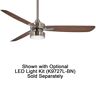 MINKA-AIRE Rudolph 52 in. Indoor Brushed Nickel with Medium Maple Ceiling Fan with Wall Control