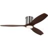 Generation Lighting Collins 52 in. Integrated LED Indoor/Outdoor Brushed Steel Smart Hugger Ceiling Fan with Light Kit and Remote