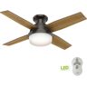 Hunter Dempsey 44 in. Low Profile LED Indoor Noble Bronze Ceiling Fan with Universal Remote