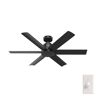 Hunter Kennicott 52 in. Outdoor Matte Black Ceiling Fan with Wall Control For Patios or Bedrooms
