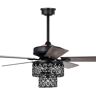 Warehouse of Tiffany Hasna 52 in. 4-Light Indoor Matte Black Ceiling Fan with Light Kit and Remote