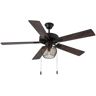 River of Goods Raza Transitional 52 in. Indoor Oil Rubbed Bronze Ceiling Fan with Light Kit