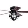 Warehouse of Tiffany Haley 52 in. 3-Light Indoor Black Finish Ceiling Fan with Light Kit