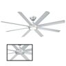 Modern Forms Hydra 80 in. LED Indoor/Outdoor Titanium Silver 8-Blade Smart Ceiling Fan with 3000K Light Kit and Wall Control