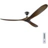 Generation Lighting Maverick Max 70 in. Modern Indoor/Outdoor Matte Black Ceiling Fan with Dark Walnut Balsa Blades and Remote Control